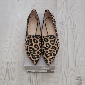 Franco Sarto L Vianna Leopard Print Loafers With Block Reflective Heel